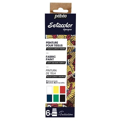 Ens. peinture textile - setacolor - 45ml - 6 x 20 ml