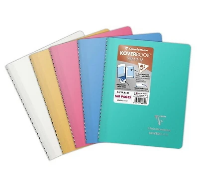 Koverbook silv.spir.a5 ligne 160p asst