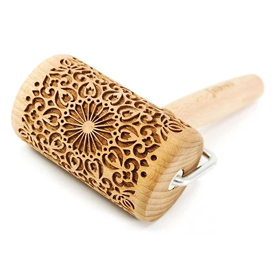 Mini Engraved Rolling Pin - Mandala Pattern