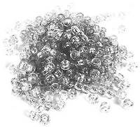 Pack of 300 Clear Glitter Pony Beads 9mm