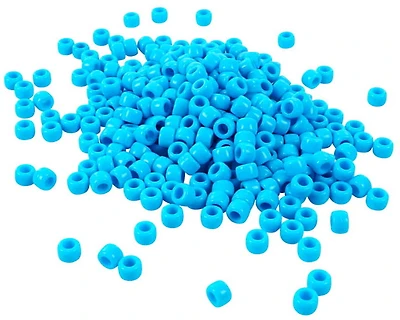 Pqt 300 perles pony bleues 9mm