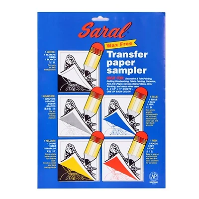 Papier transfert saral, couleurs assorties
