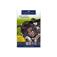 Ens. 8 marqueurs noir manga