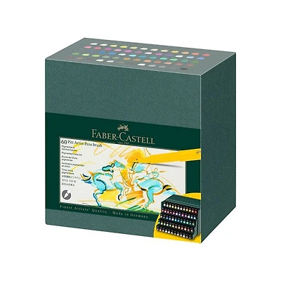 Set of 60 pitt brush tip markers assorted colors