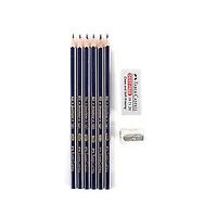 Ens. 6 crayons graphite pour esquisses