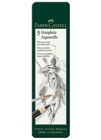 Ens. 5 crayons graphite aquarelle