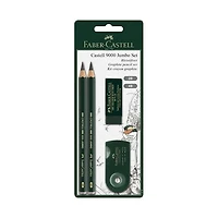 Ens. 4 crayons graphite large castell 9000