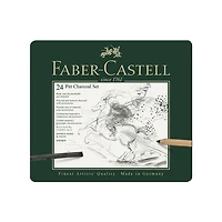 Ens. 24 pièces fusain pitt charbon