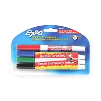 Ens. 4 marqueurs effaçables à sec faible odeur