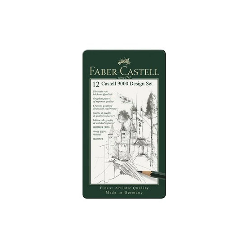 Ens. 12 crayons graphite castell 9000 pour designers