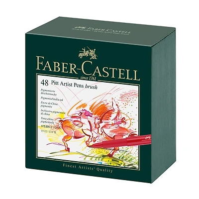 Ens. 48 marqueurs pitt couleurs assorties