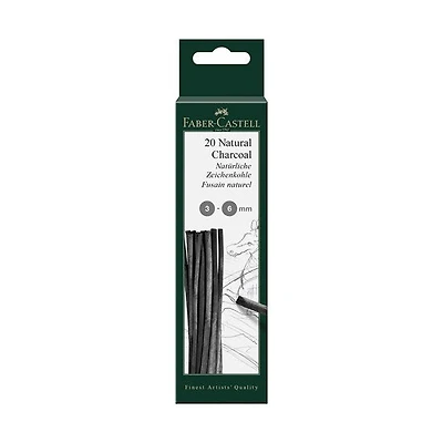 Set of 12 pitt charcoal sticks 3-6mm black