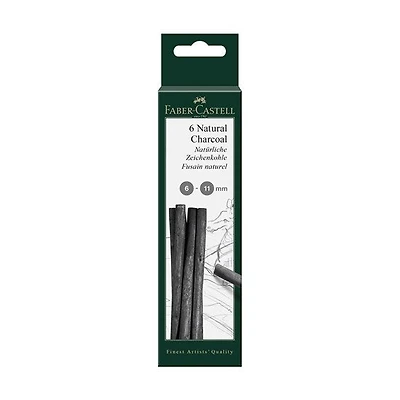 Set of 12 pitt charcoal sticks 6-11mm black