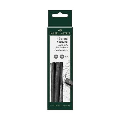 Set of 12 pitt charcoal sticks 9-15mm black