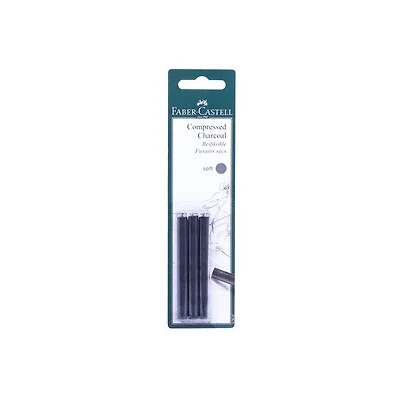 Set of 3 pitt soft charcoal sticks black