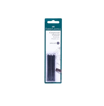 Set of 3 pitt extra-soft charcoal sticks black
