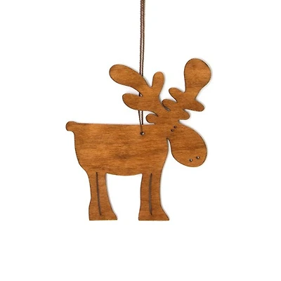 Wooden Ornament - Brown Deer, 12 cm