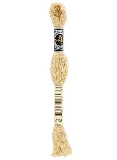 Embroidery floss - glitter - very light tan