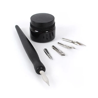 Manga Pen Set with Ink Bottle