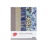 Japanese Paper Set of 5 Chiyogami Blue - 8.5X11"