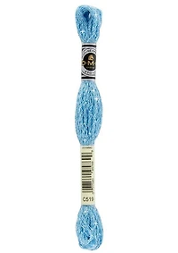 Fil à broder - étoile- bleu ciel