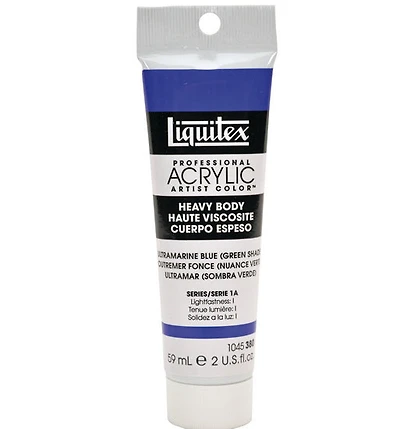 Acrylique hv - 2oz - bleu outremer nuance verte - s1