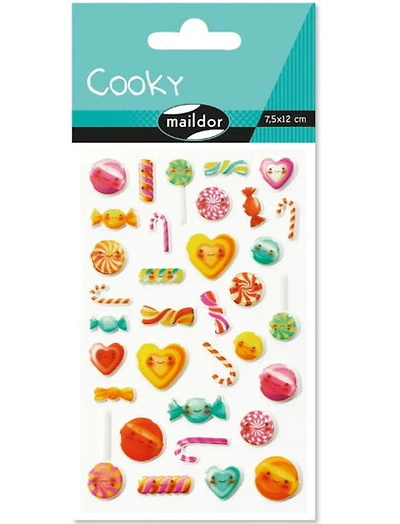 Autocollants Cooky : Bonbons Kawaï