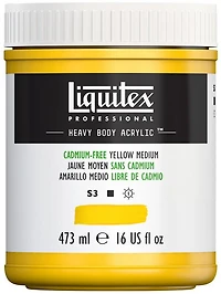 Acrylic hb - 16oz - cadmium free yellow medium - s3
