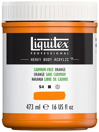 Acrylique hv - 16oz - orange sans cadmium - s4