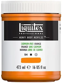 Acrylic hb - 16oz - cadmium free orange - s4