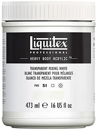 Acrylique hv - 16oz - blanc transparent mélange - s1
