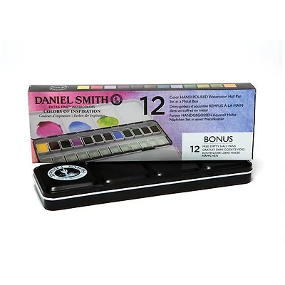 Ens.  de 12 demi-godets aquarelle inspiration