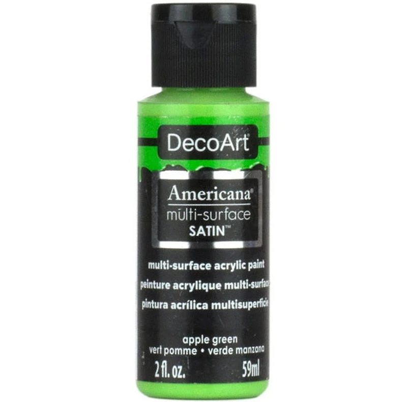 Acrylique americana fini satiné vert pomme - 60ml