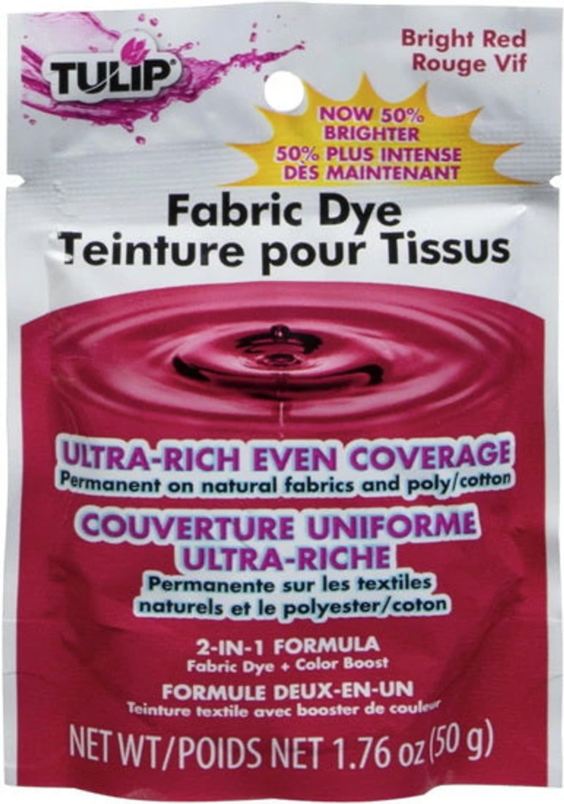 Permanent Fabric Dye Red - 50G