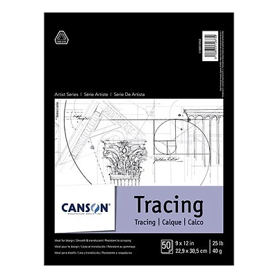 Bloc papier calque - 25lbs - 19x24po (50f)