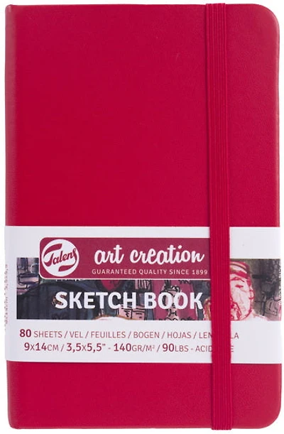 Carnet croquis art création rouge