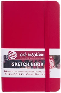 Carnet croquis art création rouge