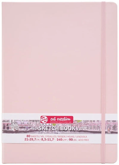 Carnet croquis art création rose pastel- 21x29cm