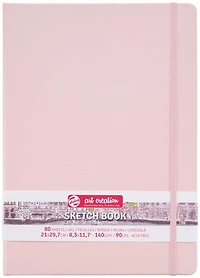 Carnet croquis art création rose pastel- 21x29cm