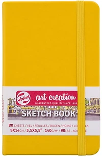 Carnet croquis art création jaune dor