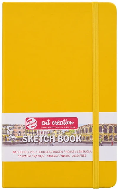 Sketchbook Art Creation  Golden Yellow - 13X21CM