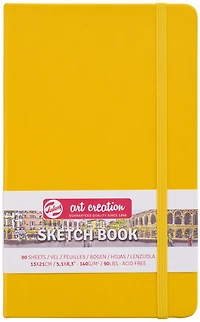 Sketchbook Art Creation  Golden Yellow - 13X21CM
