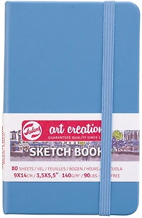 Carnet croquis art création bleu pâle