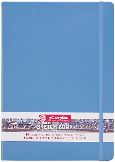 Carnet croquis art création bleu pâle- 21x29cm