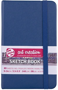 Carnet croquis art création bleu marine