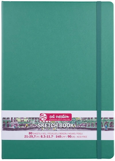 Carnet croquis art création vert forêt- 21x29cm