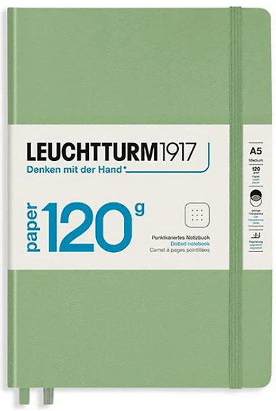 Cahier de notes pointillé a5 203p 120g sauge