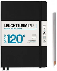 Cahier de notes ligné a5 203p 120g noir
