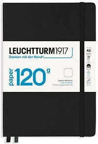 Cahier de notes uni a5 203p 120g noir