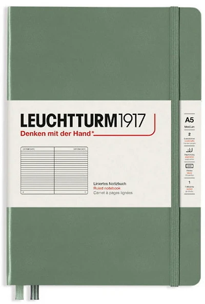 Cahier de notes ligné a5 251p olive